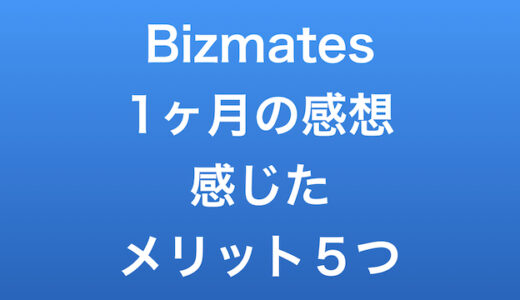 ビズメイツを利用して1ヶ月の感想！Bizmatesのメリットを5つ列挙！